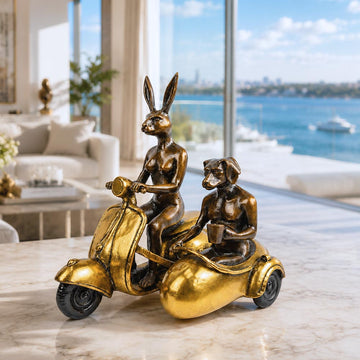 They Rode Side by Side for the Long Run (Bronze Sculpture, Miniature Collection)