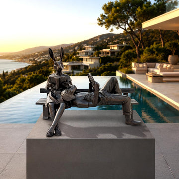 They Were Reading a Love Story (Bronze Sculpture, Mid-Size)
