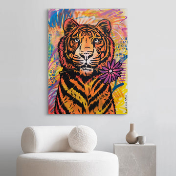 Tiger Looks Pretty (Original Painting)
