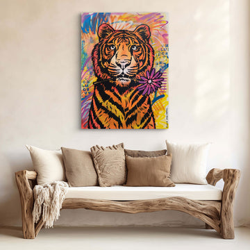 Tiger Looks Pretty (Original Painting)