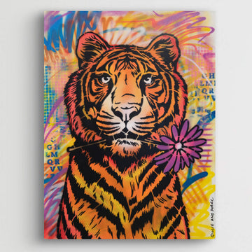 Tiger Looks Pretty (Original Painting)