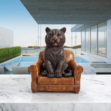 Tiger Accepted Our Welcome (Bronze Sculpture, Small)