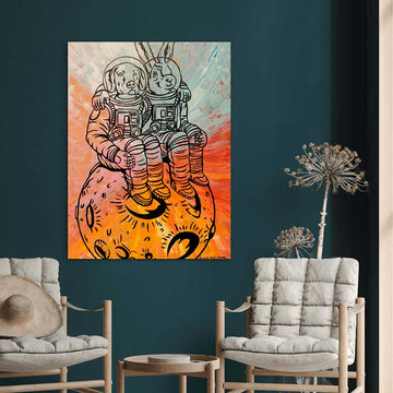 To the Moon and Back in the Name of Love (Original Painting)