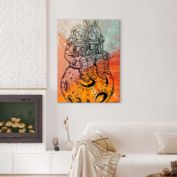 To the Moon and Back in the Name of Love (Original Painting)