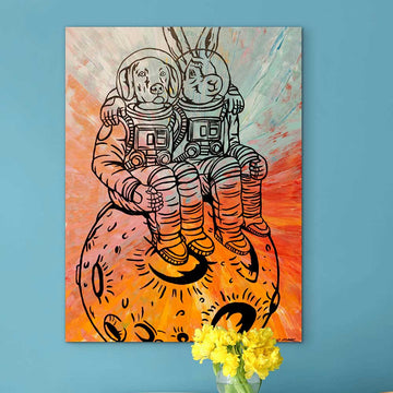 To the Moon and Back in the Name of Love (Original Painting)