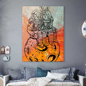 To the Moon and Back in the Name of Love (Original Painting)