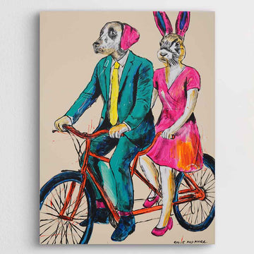 Two Hearts One Vespa (Original Painting)