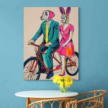 Two Hearts One Vespa (Original Painting)