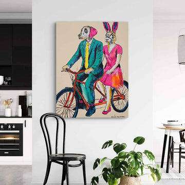 Two Hearts One Vespa (Original Painting)