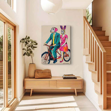 Two Hearts One Vespa (Original Painting)