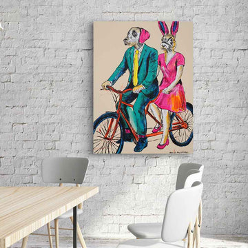 Two Hearts One Vespa (Original Painting)