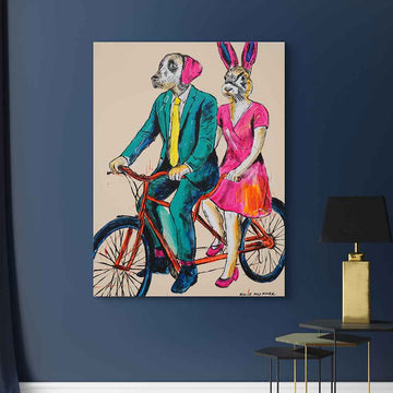 Two Hearts One Vespa (Original Painting)