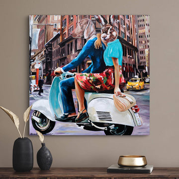 Vespa Travellers (Original Painting)