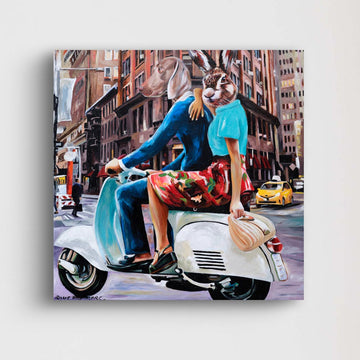 Vespa Travellers (Original Painting)