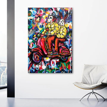 Vespa Heaven (Original Painting)