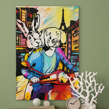 Vespa in the City of Lights (Original Painting)