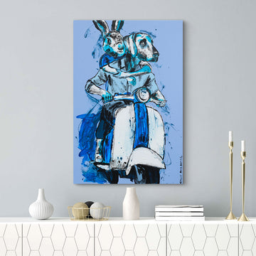 Vespa Riders of Hope (Original Painting)