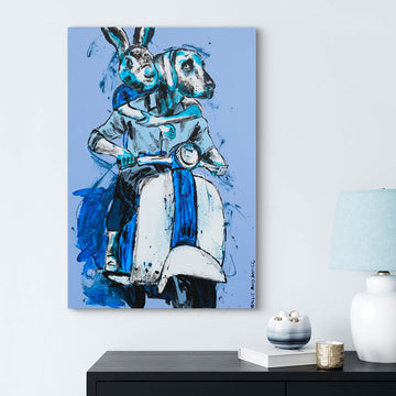 Vespa Riders of Hope (Original Painting)