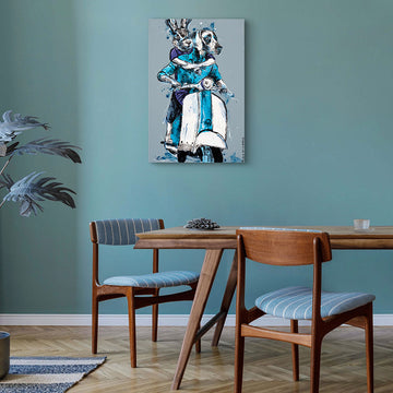 Vespa Riders with Courage (Original Painting)