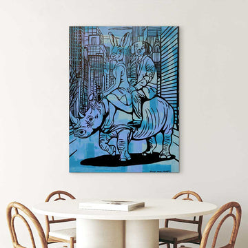 Where Wildlife Loves City Life (Original Painting)