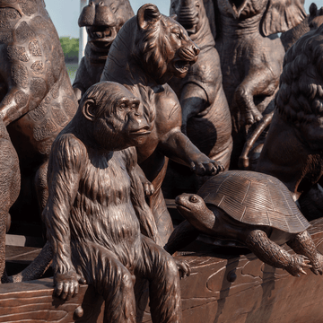 Wildlife Wonder Boat (Bronze Sculpture)