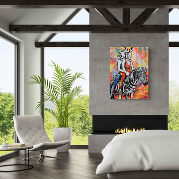 Zebra, Amigo (Original Painting)