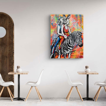 Zebra, Amigo (Original Painting)