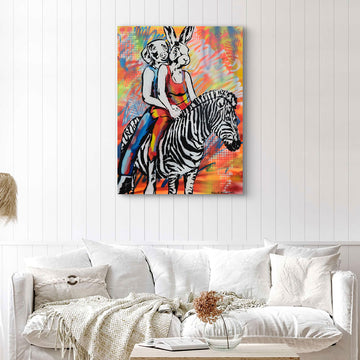 Zebra, Amigo (Original Painting)