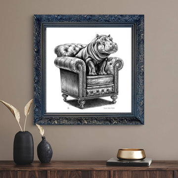 A Study for a Hippo on a Chair (Giclee Canvas Print)