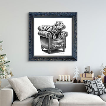 A Study for a Hippo on a Chair (Giclee Canvas Print)