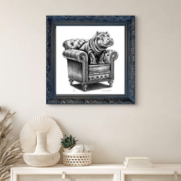 A Study for a Hippo on a Chair (Giclee Canvas Print)