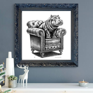 A Study for a Hippo on a Chair (Giclee Canvas Print)