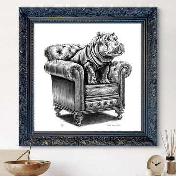 A Study for a Hippo on a Chair (Giclee Canvas Print)