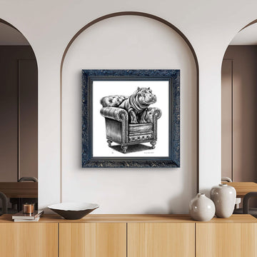 A Study for a Hippo on a Chair (Giclee Canvas Print)