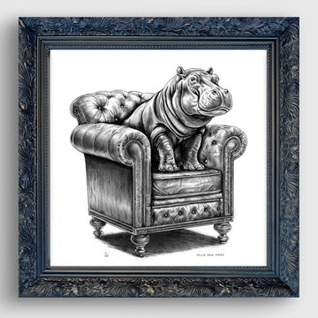A Study for a Hippo on a Chair (Giclee Canvas Print)