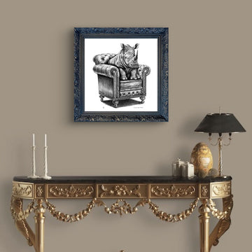 A Study for a Rhino on a Chair (Giclee Canvas Print)