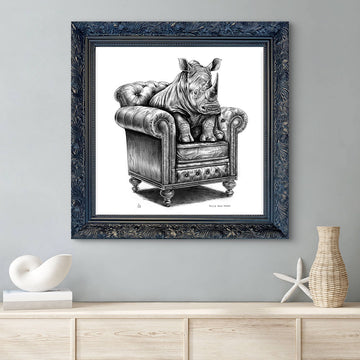 A Study for a Rhino on a Chair (Giclee Canvas Print)