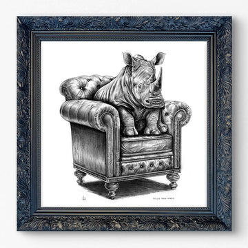 A Study for a Rhino on a Chair (Giclee Canvas Print)