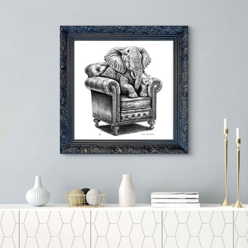 A Study for an Elephant on a Chair (Giclee Canvas Print)