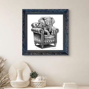 A Study for an Elephant on a Chair (Giclee Canvas Print)
