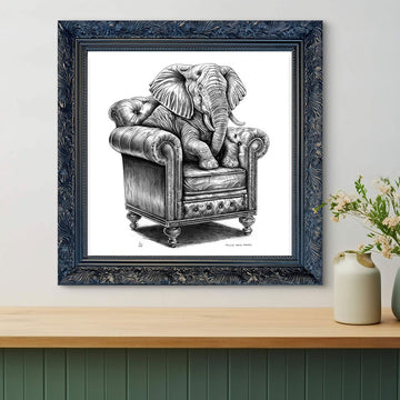 A Study for an Elephant on a Chair (Giclee Canvas Print)