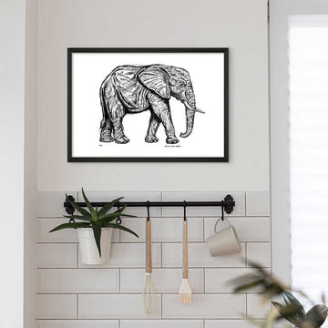 African Elephant Forever (Giclee Canvas Print)