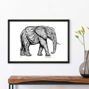 African Elephant Forever (Giclee Canvas Print)