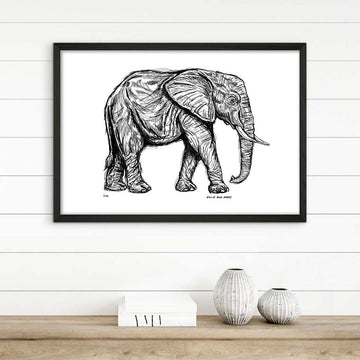 African Elephant Forever (Giclee Canvas Print)