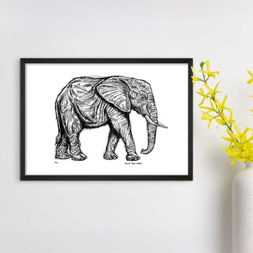 African Elephant Forever (Giclee Canvas Print)