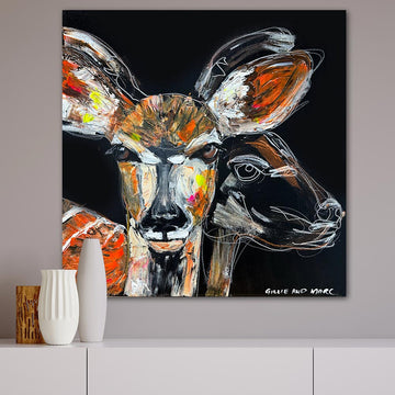 Aisha, the Disappearing Nyala Deer (Original Painting)
