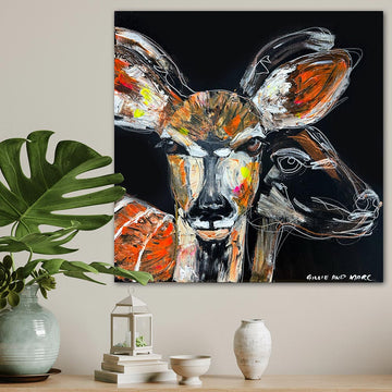 Aisha, the Disappearing Nyala Deer (Original Painting)