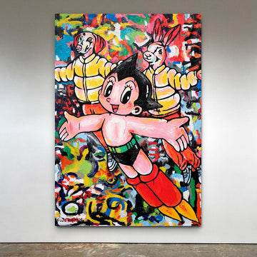 Astro Boy was their hero (Original Painting)
