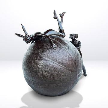 A Little Time to Play Ball (Bronze Sculpture)