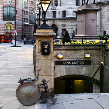 A Little Time to Play Ball (Bronze Sculpture)